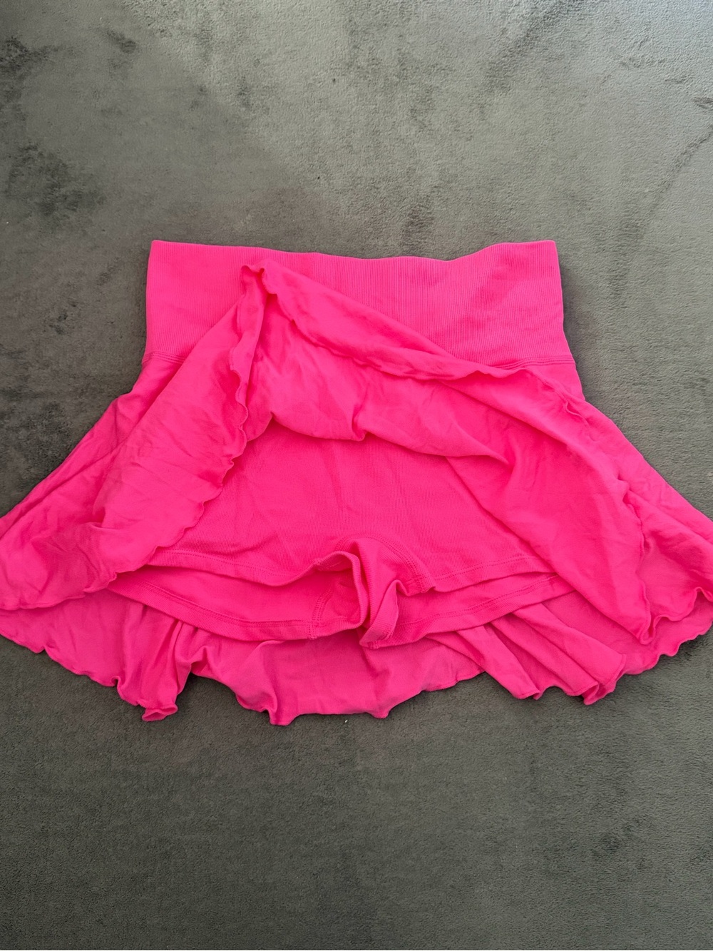 Women's Ruffle Athletic Skort in Bright Pink